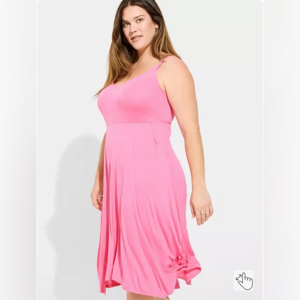 Torrid Midi Super Soft Handkerchief Dress, size 2